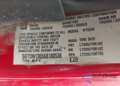 2006 Hummer H3 Suv из США, поврежденный, VIN 5GTDN136568180538